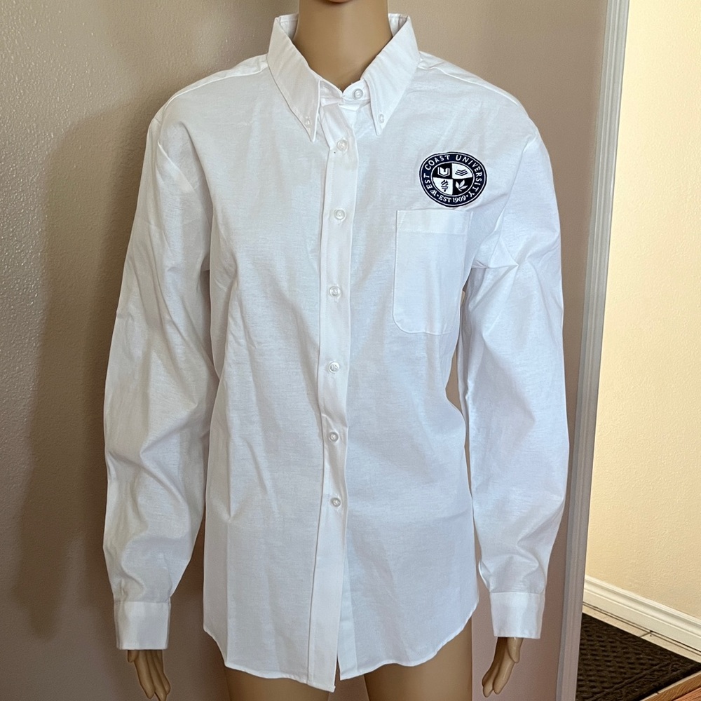 West Coast University Nursing Clinical Oxford Long Sleeve Shirt – Size Large - N